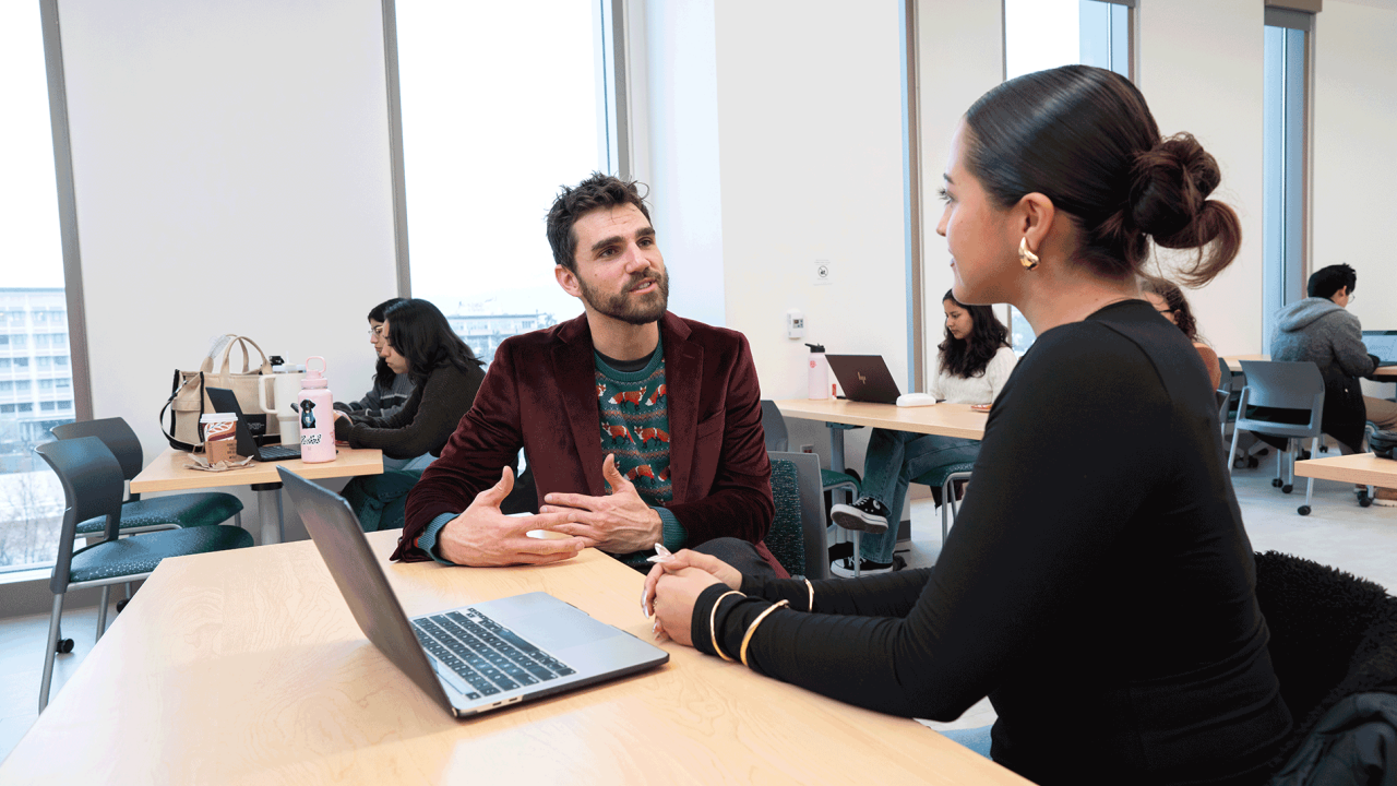 Students in discussion