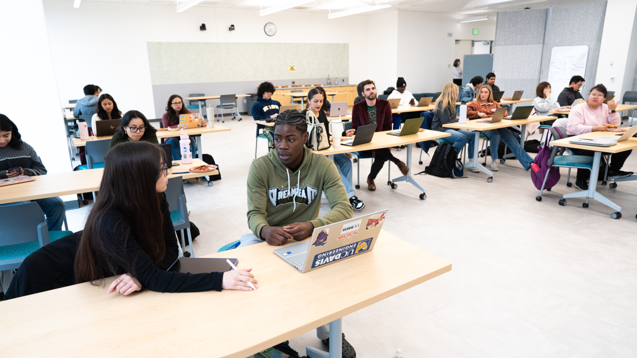 UC Davis Students in class
