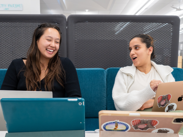 UC Davis students in conversation