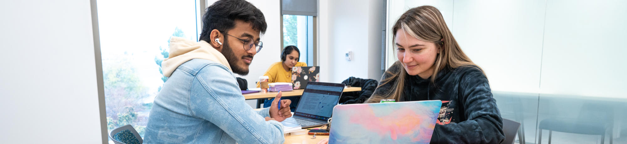 UC Davis students studying